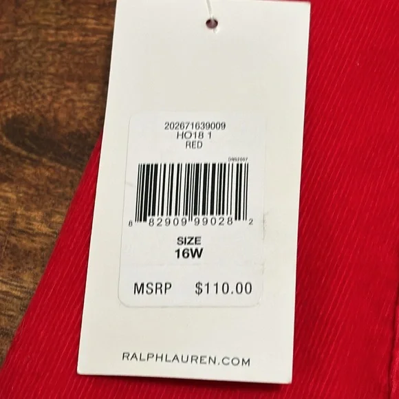 NWT LAUREN Ralph Lauren Premier Straight Corduroy Pants - Picture 7 of 7